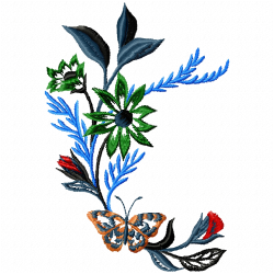 Flowers And Tree Embroidery Design 9 Flowers And Tree Embroidery Design 9